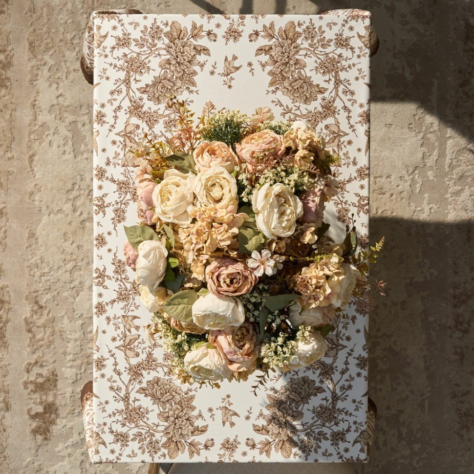 Скатерть " royal garden" 110х140см ,белый ,100% хлопок ,твил с пропиткой Lefard (850-754-20)