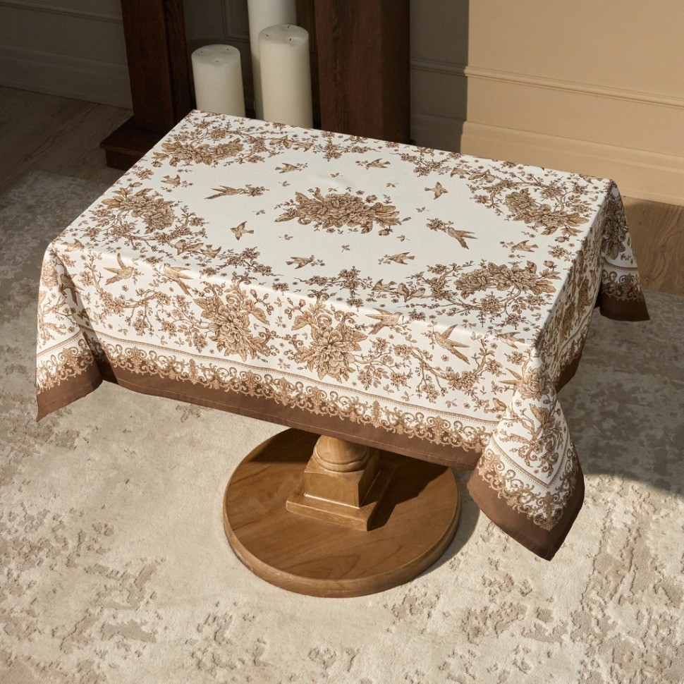 Скатерть " royal garden" 110х140см ,белый ,100% хлопок ,твил с пропиткой Lefard (850-754-20)