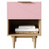 Тумбочка с верхним ящиком Line LN10/GR1/pink-ET