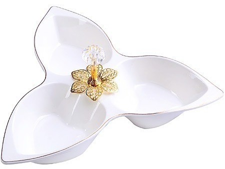 Менажница фарфоровая LORAINE 3 секции (60043)