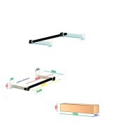 Турник настенный Slim 2, разборный, d=28 мм, ширина 100 см, вынос 25 см (979661)