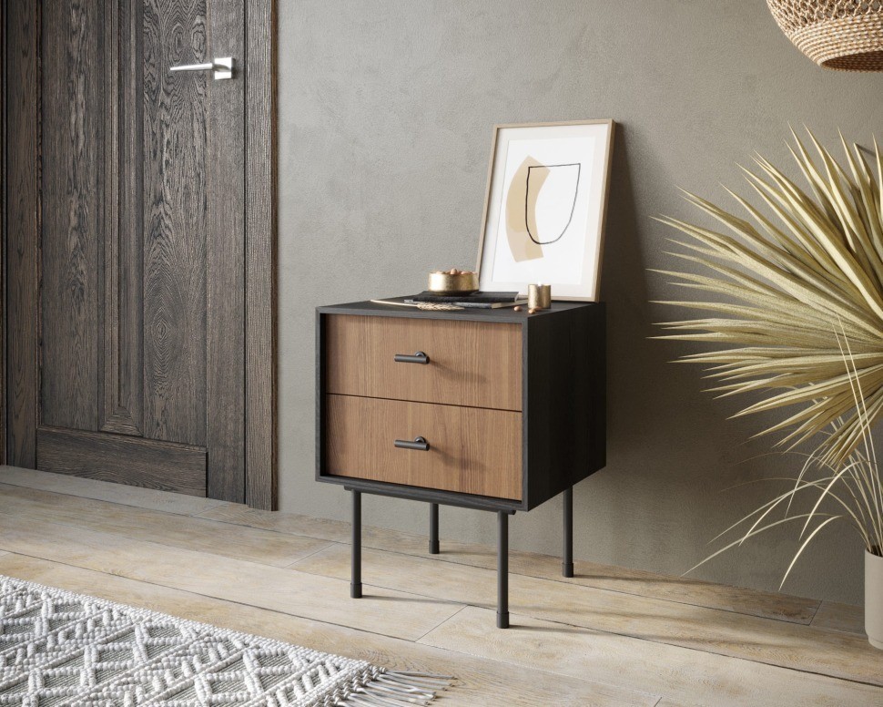 Тумбочка с двумя ящиками Emerson арт EM16-ET