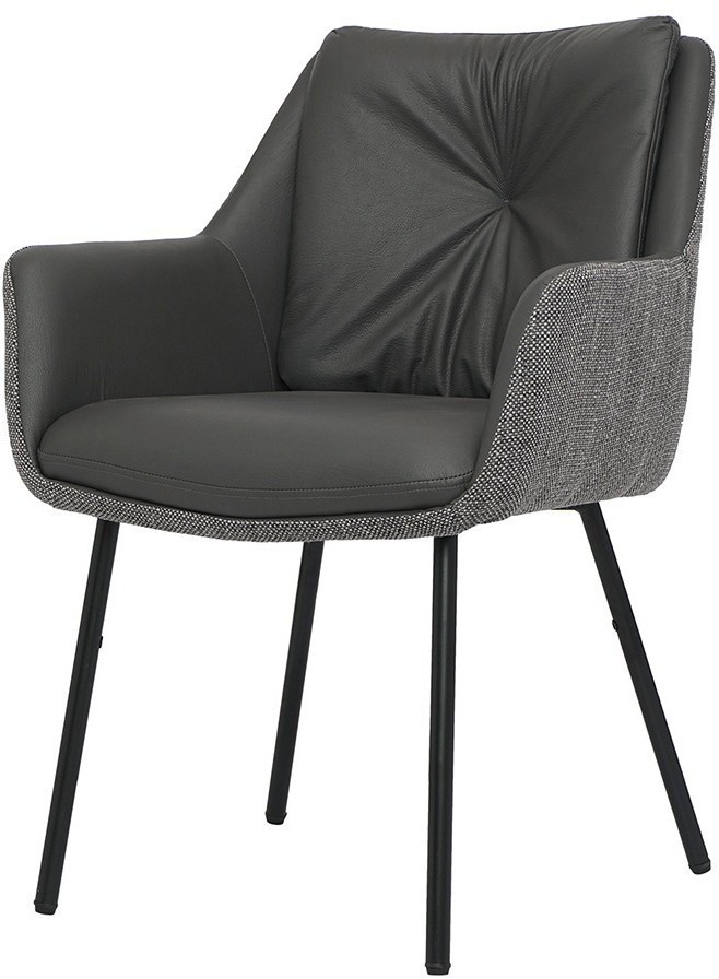 Стул allar, экокожа, рогожка, серый (75338)