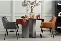 Стул allar, экокожа, рогожка, серый (75338)