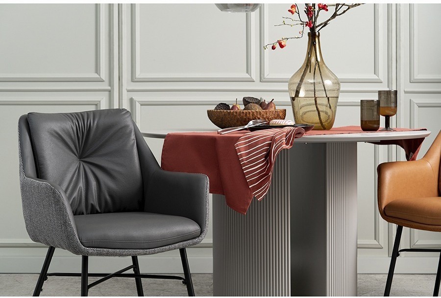 Стул allar, экокожа, рогожка, серый (75338)