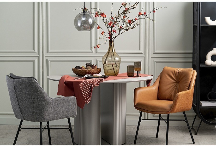 Стул allar, экокожа, рогожка, серый (75338)