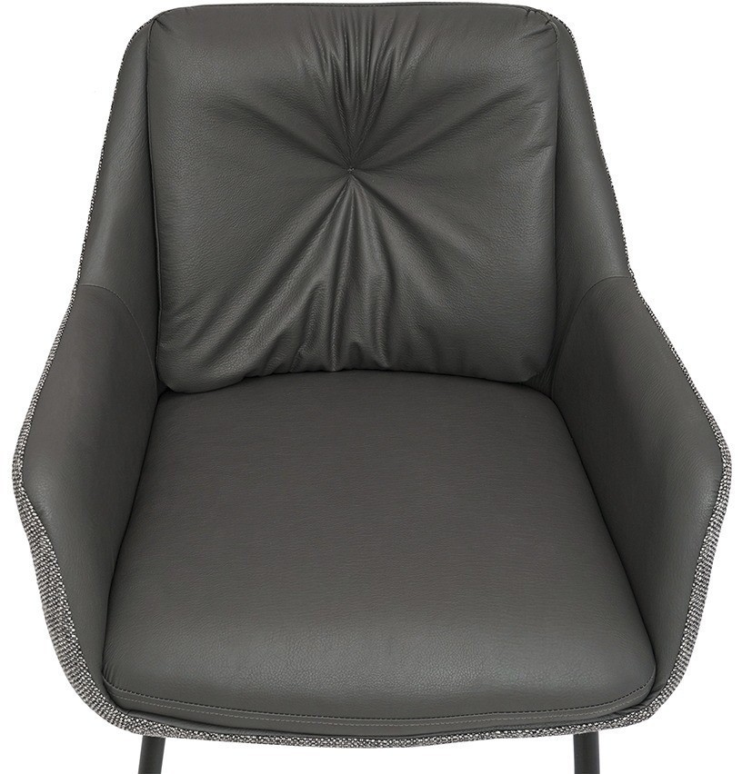 Стул allar, экокожа, рогожка, серый (75338)