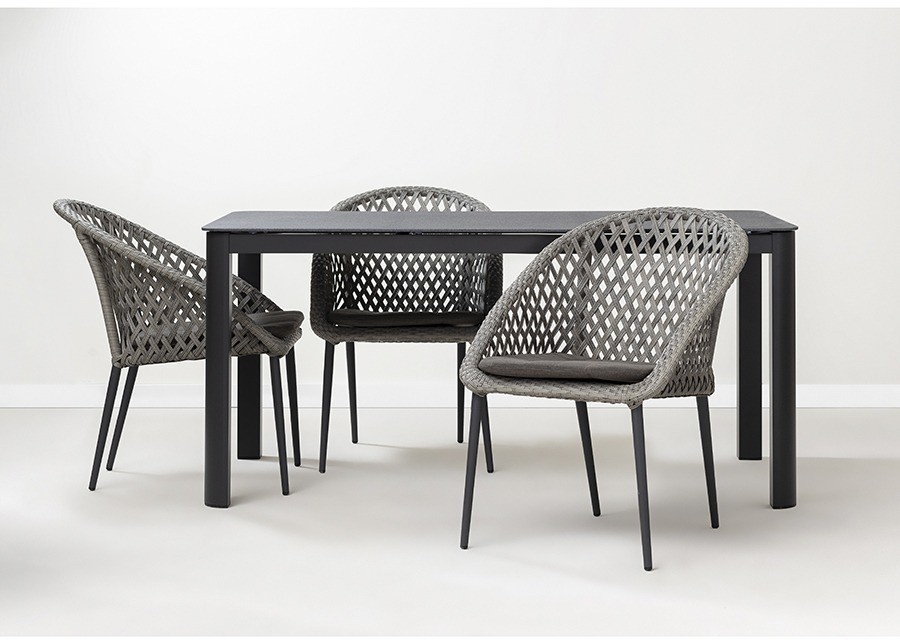 Стол обеденный leif, 160х90 см, темно-серый (75812)