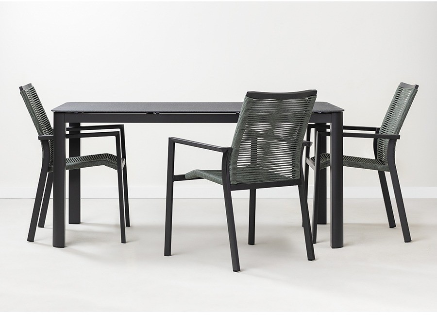 Стол обеденный leif, 160х90 см, темно-серый (75812)