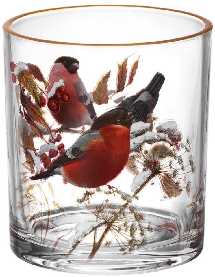 Набор стаканов из 4-х шт. "снегири" 320 мл Lefard (887-445)