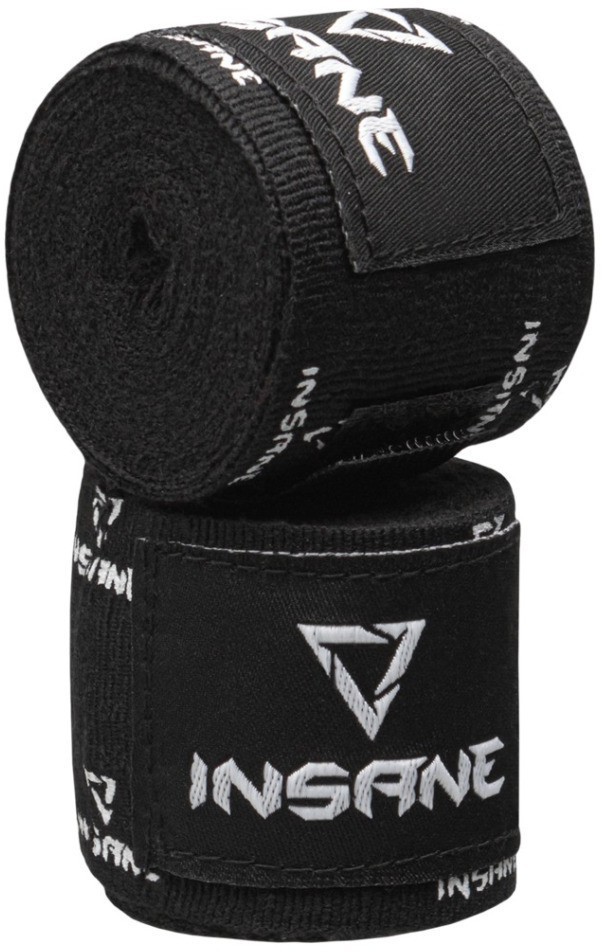 Бинт боксеркий INSANE PRINT, хлопок/нейлон, черный, 3,5 м (2108811)