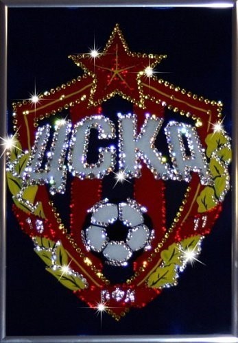 Картина Логотип ЦСКА с кристаллами Swarovski (2204)