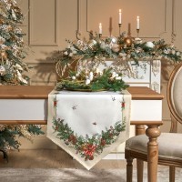 Дорожка на стол &quot;celebration&quot;, 45х300см, бежевый, 100% хлопок,твил Lefard (850-734-33)