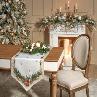 Дорожка на стол &quot;celebration&quot;, 45х300см, бежевый, 100% хлопок,твил Lefard (850-734-33)