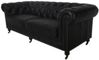 Диван 880A-3D/#76, Кожа, Black, ROOMERS FURNITURE
