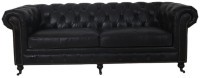 Диван 880A-3D/#76, Кожа, Black, ROOMERS FURNITURE