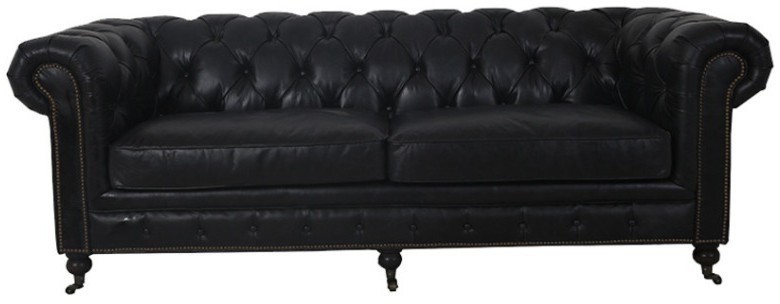 Диван 880A-3D/#76, Кожа, Black, ROOMERS FURNITURE