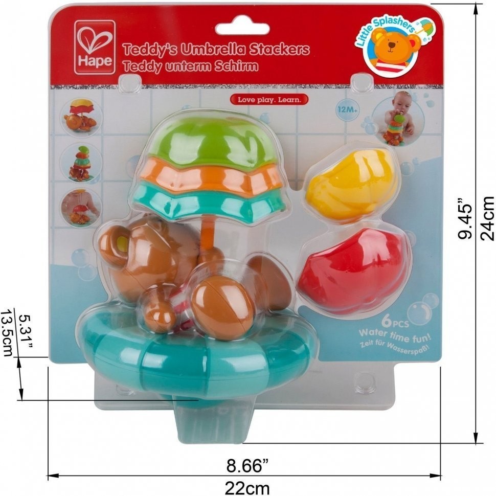 Игрушка для купания Мишка с зонтами (E0203_HP)