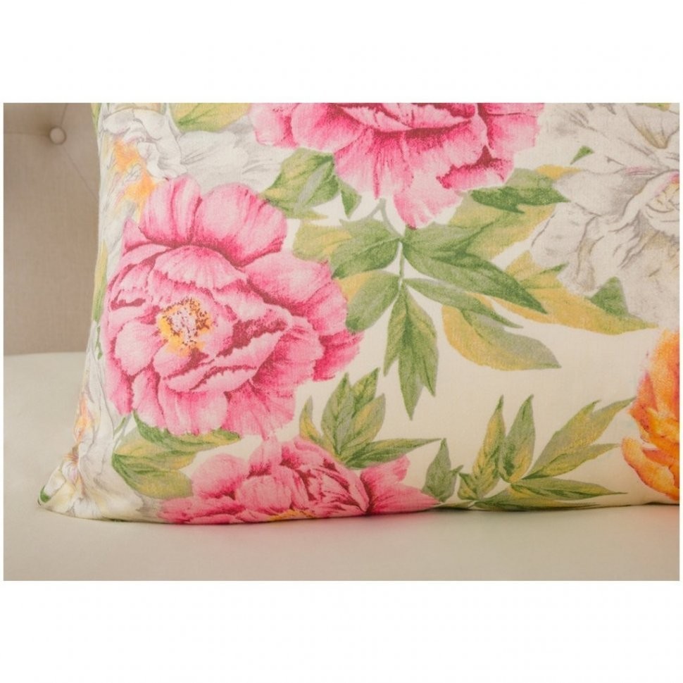 Кпб евро "пионы" под 200х220 -1шт., пр (цвет св.желтый) 220х250  -1шт., нав 70х70-2шт SANTALINO (984-718)