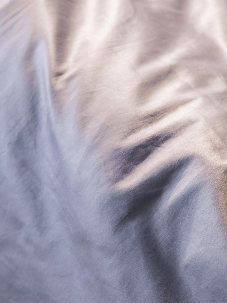 Комплект постельного белья из премиального сатина светло-серого цвета из коллекции essential, 200х22 (79823)