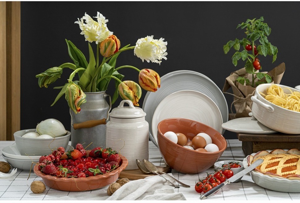 Набор тарелок in the village, D22 см, белые, 2 шт. (74076)