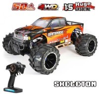 Радиоуправляемый бензиновый монстр HSP Skeleton 4WD 1:5 (94050-14050-O)