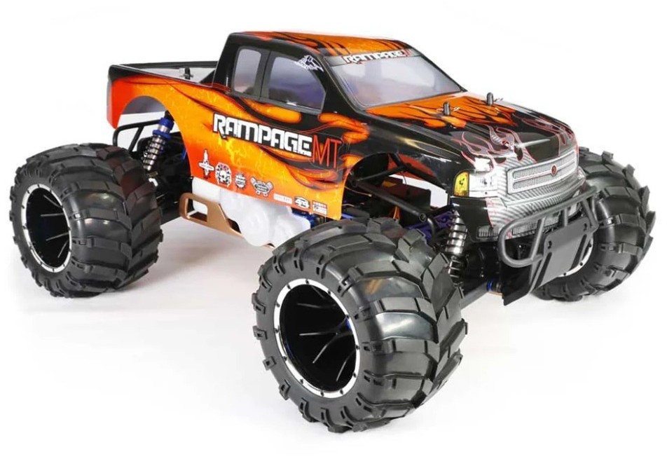 Радиоуправляемый бензиновый монстр HSP Skeleton 4WD 1:5 (94050-14050-O)