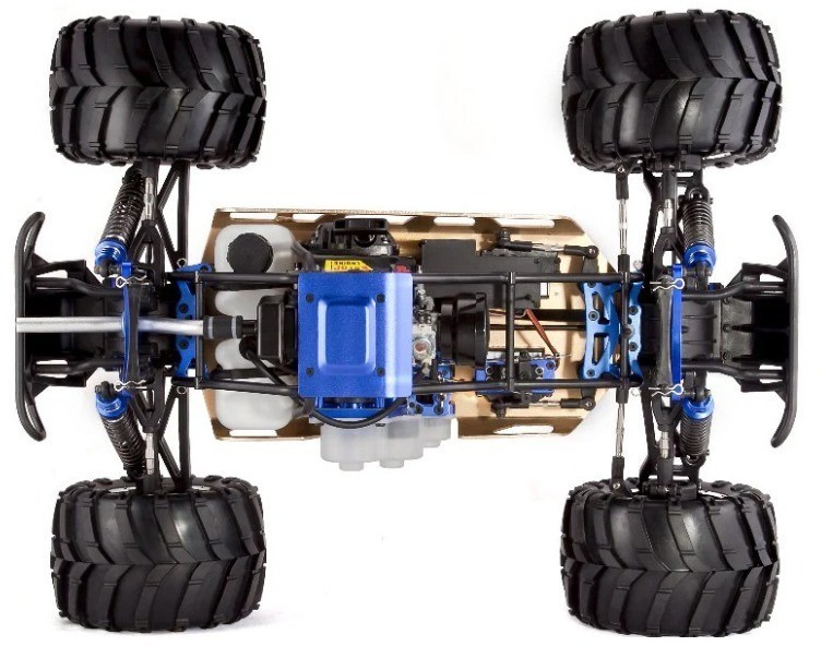 Радиоуправляемый бензиновый монстр HSP Skeleton 4WD 1:5 (94050-14050-O)