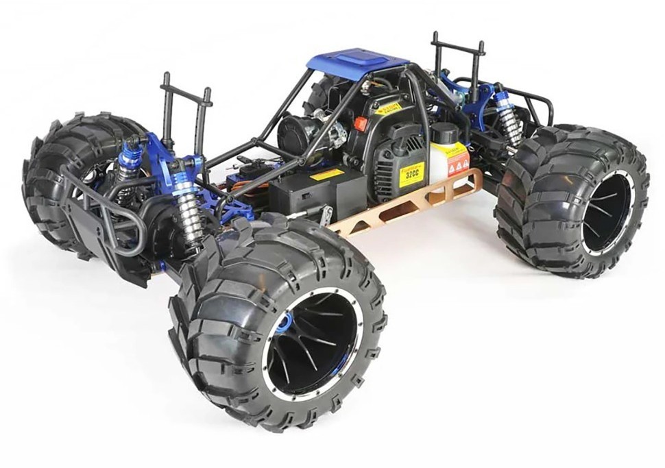 Радиоуправляемый бензиновый монстр HSP Skeleton 4WD 1:5 (94050-14050-O)