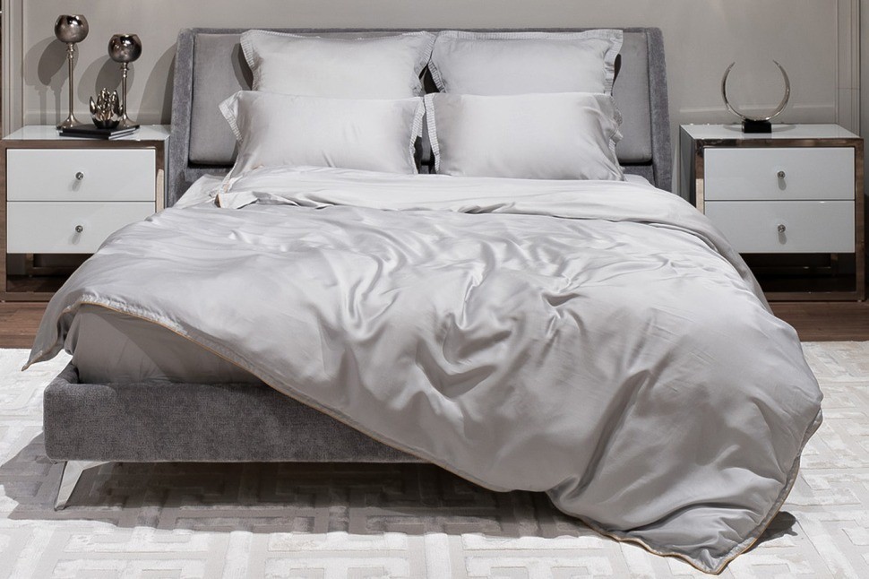 Пододеяльник тенсель серый 145*210 (TT-00011348)