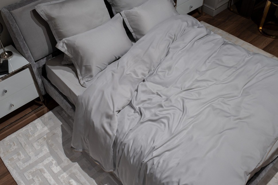 Пододеяльник тенсель серый 145*210 (TT-00011348)