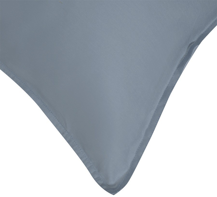 Набор из двух наволочек из сатина джинсово-синего цвета с брашинг-эффектом из коллекции essential, 50х70 см (76090)