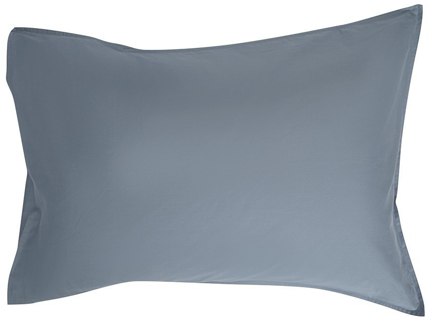 Набор из двух наволочек из сатина джинсово-синего цвета с брашинг-эффектом из коллекции essential, 50х70 см (76090)