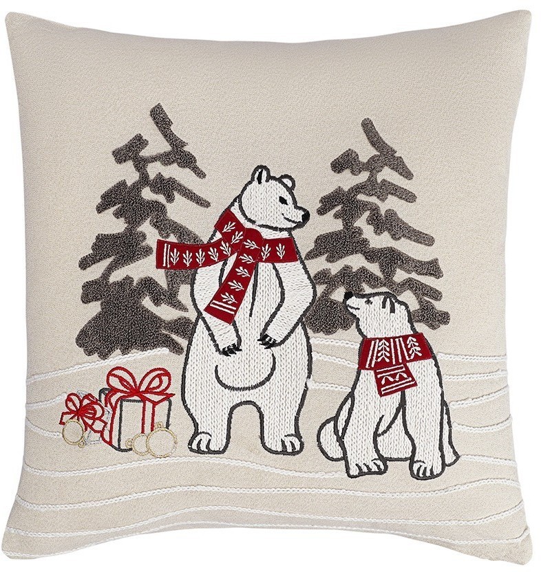 Подушка декоративная festive bears из коллекции new year essential, 45х45 см (77712)