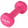 Гантель виниловая STARFIT DB-101 1 кг, розовый (2103568)
