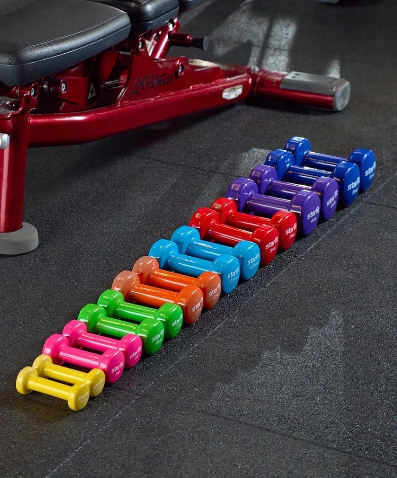 Гантель виниловая STARFIT DB-101 1 кг, розовый (2103568)