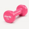 Гантель виниловая STARFIT DB-101 1 кг, розовый (2103568)
