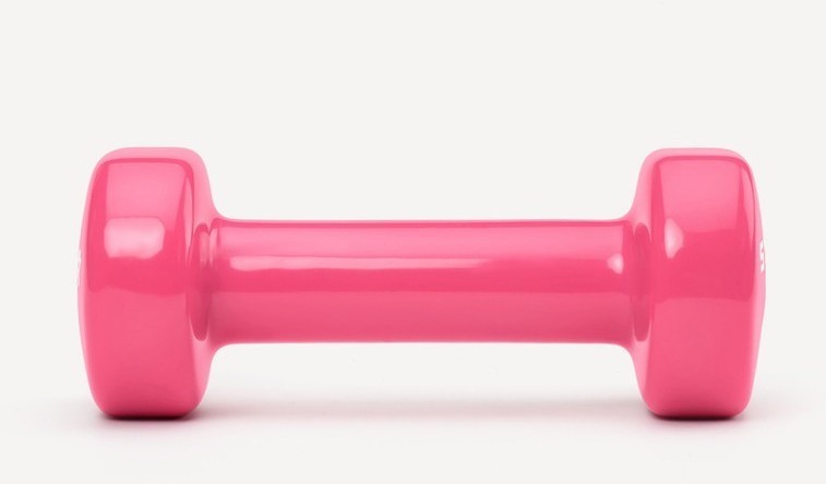 Гантель виниловая STARFIT DB-101 1 кг, розовый (2103568)