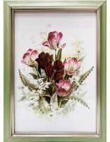 Картина Весенние цветы с кристаллами Swarovski (2188)