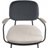 Стул с подлокотниками pea, велюр, темно-серый/бежевый (77080)