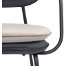 Стул с подлокотниками pea, велюр, темно-серый/бежевый (77080)