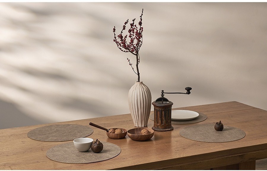 Набор из 2-х сервировочных салфеток leanera, D35 см, песочные (76980)