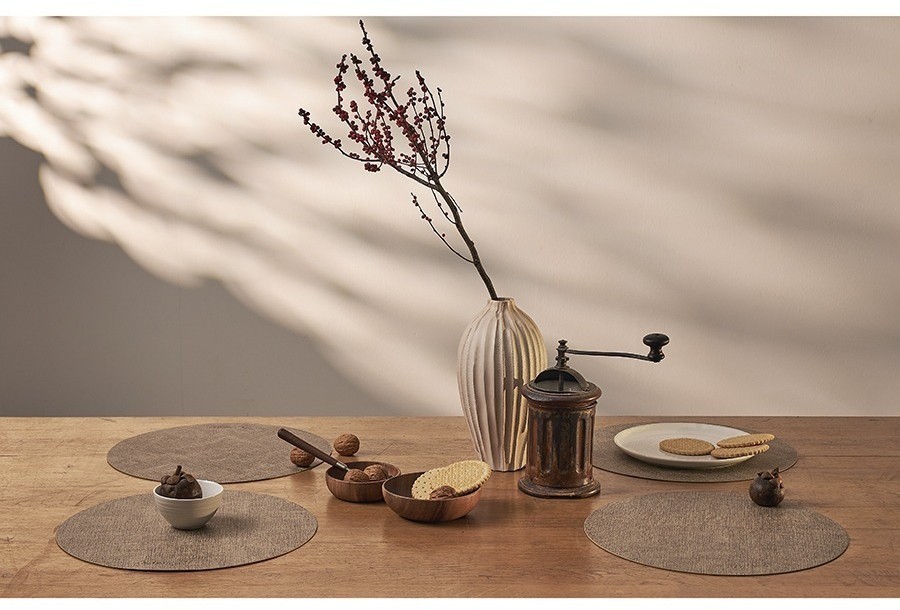 Набор из 2-х сервировочных салфеток leanera, D35 см, песочные (76980)