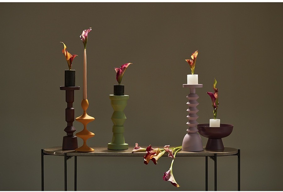 Подсвечник vivlend, 29 см, оранжевый (76301)