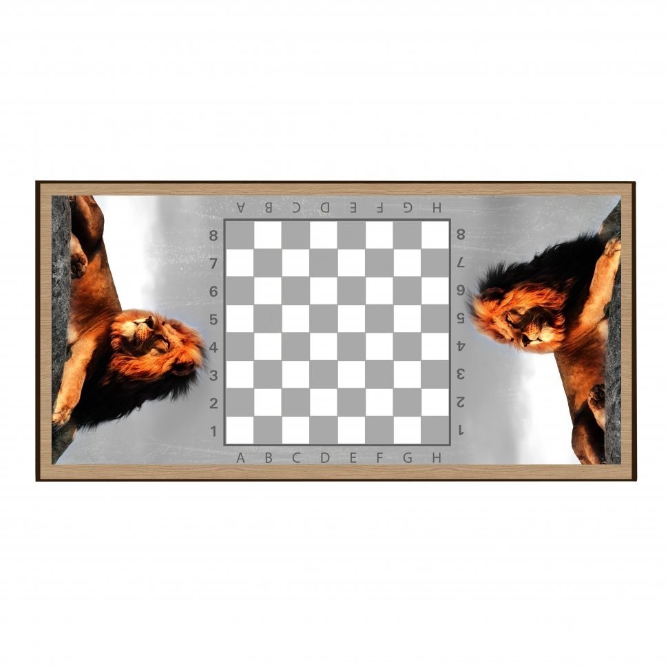 Нарды + Шашки Сирия Лев в Саванне средние (Россия, дерево, 50 см), Partida (64224)