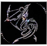 Картина Стрелец 25х25 см с кристаллами Swarovski (1125)