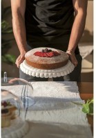 Блюдо сервировочное с крышкой tiffany, D30 см, молочно-белое (71431)