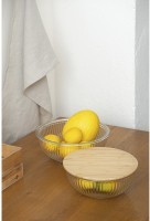 Чаша стеклянная с бамбуковой крышкой harmy, 2 л (75866)