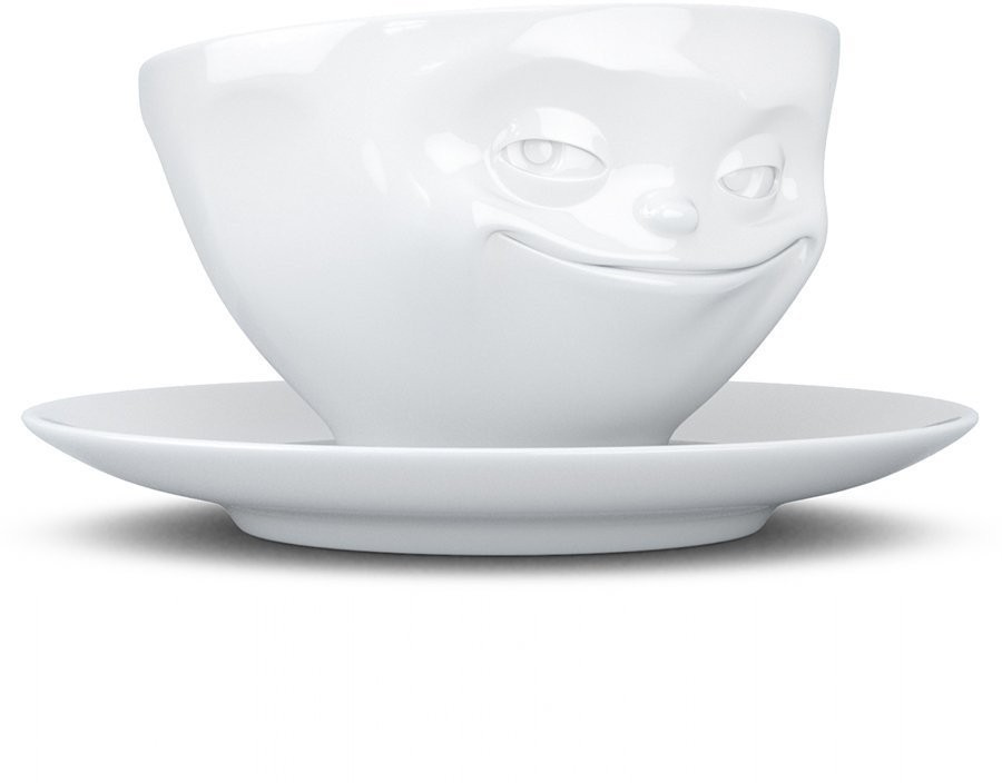 Чайная пара tassen grinning, 200 мл, белая (71267)