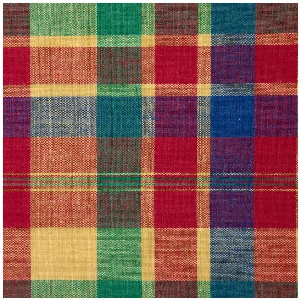 Скатерть "кантри", 140х180, 100% хлопок,горчица+ клетка красный+зелёный SANTALINO (850-878-22)